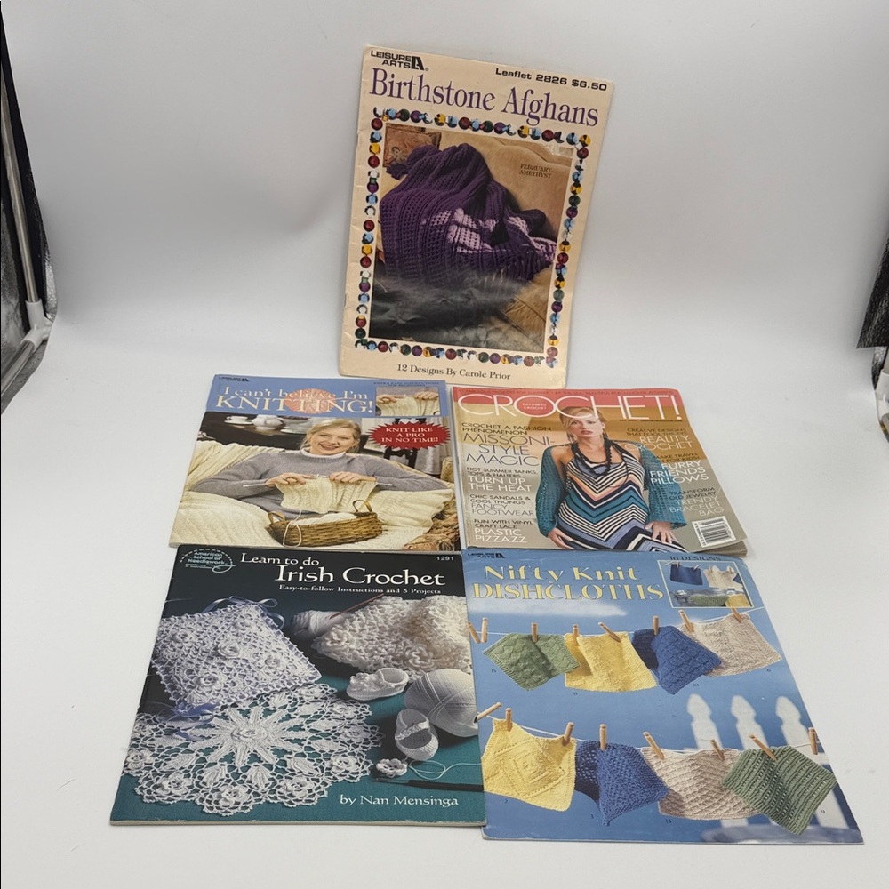 Crochet and Knitting Pattern Book Collection